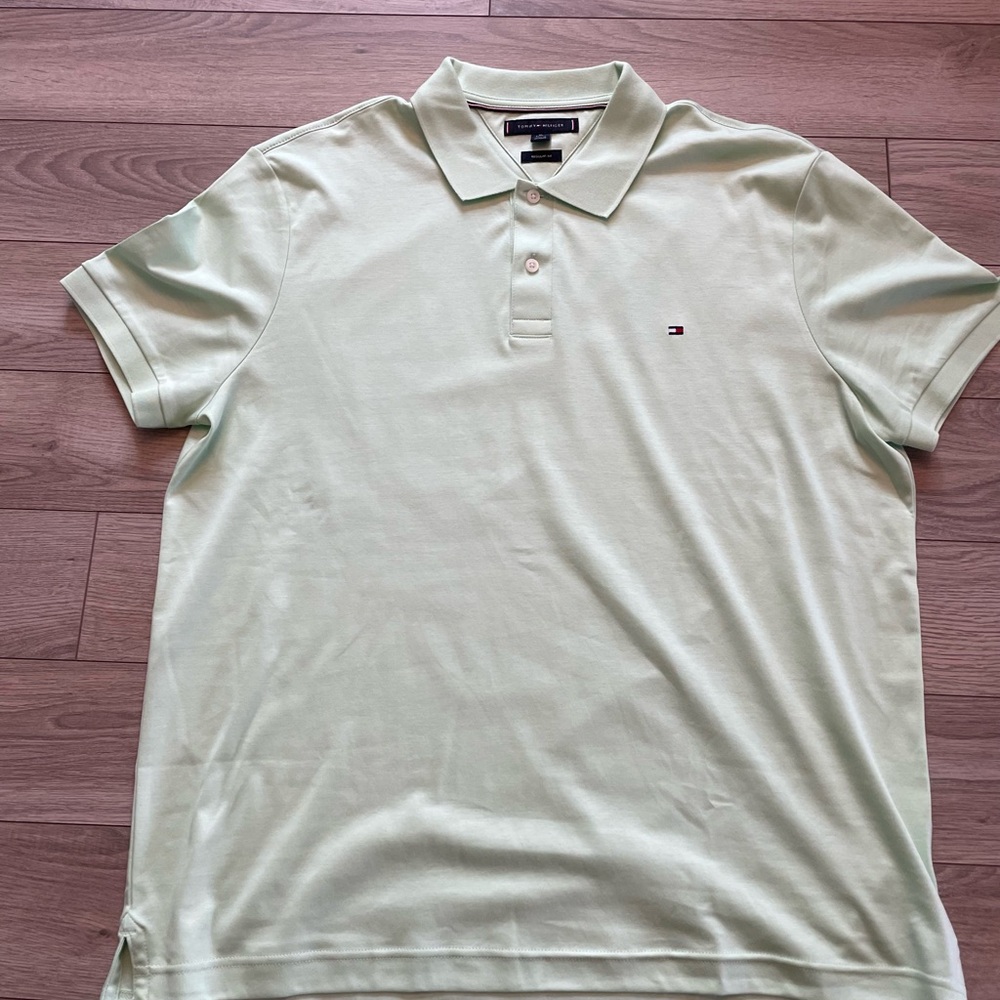 Tommy Hilfiger Men's Light Green Polo Shirt